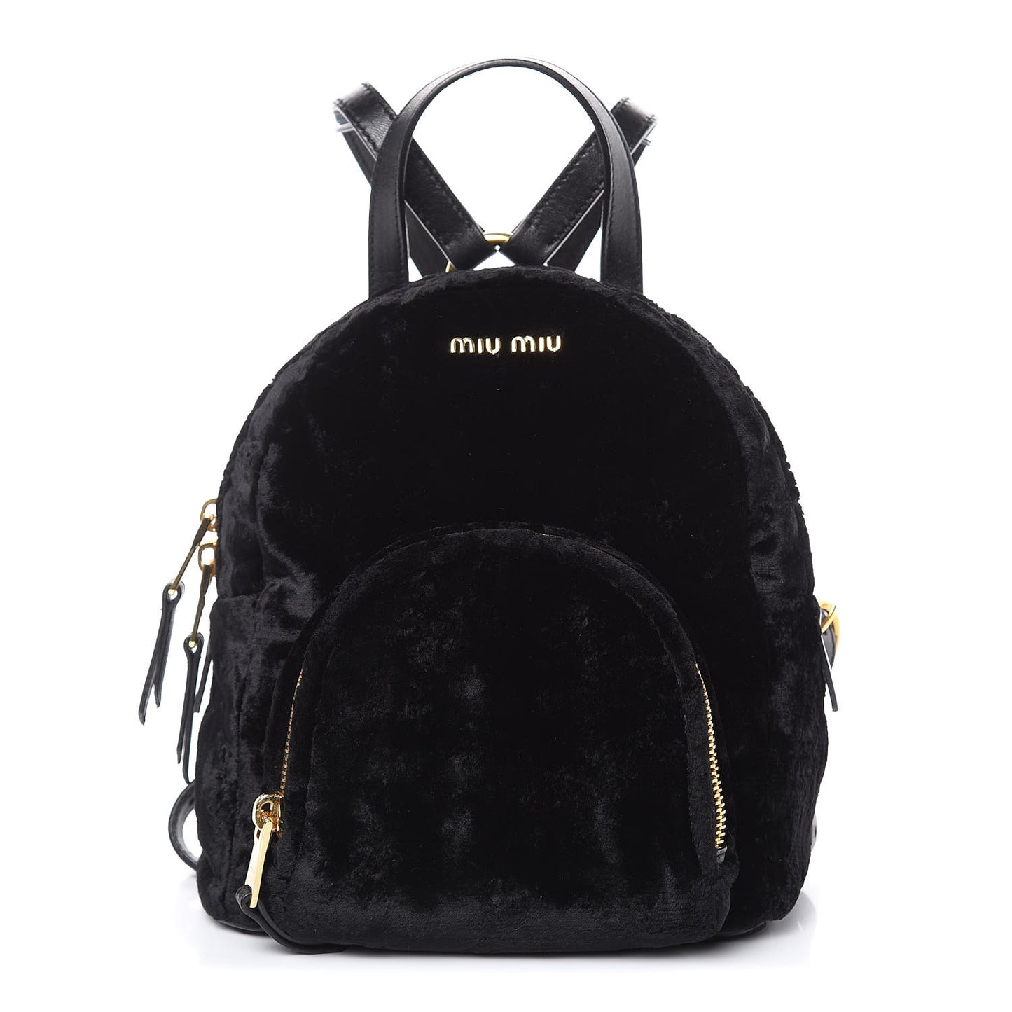 Velluto Froisse Backpack Black