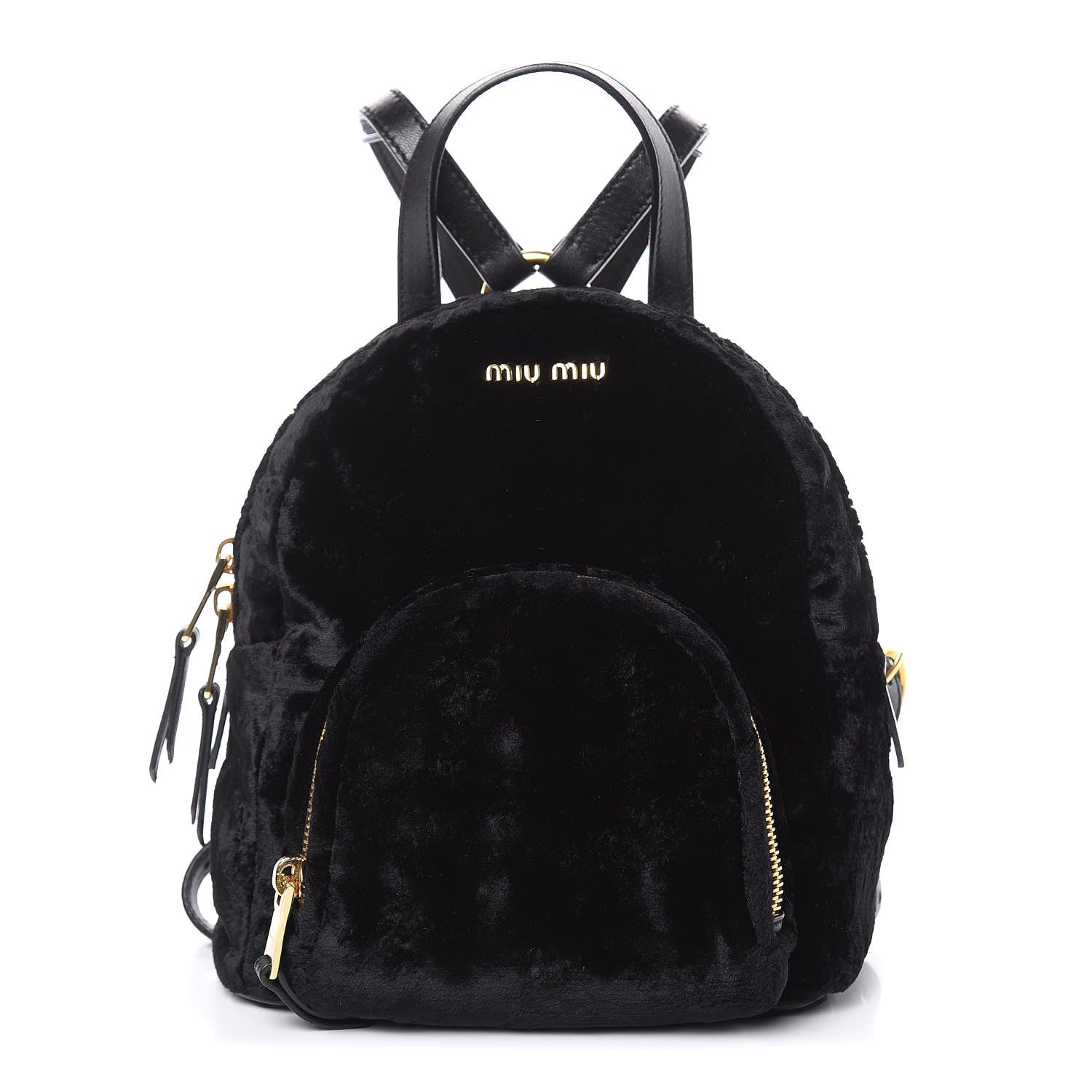 Miu Miu Velluto Froisse Backpack Black 1 of 10