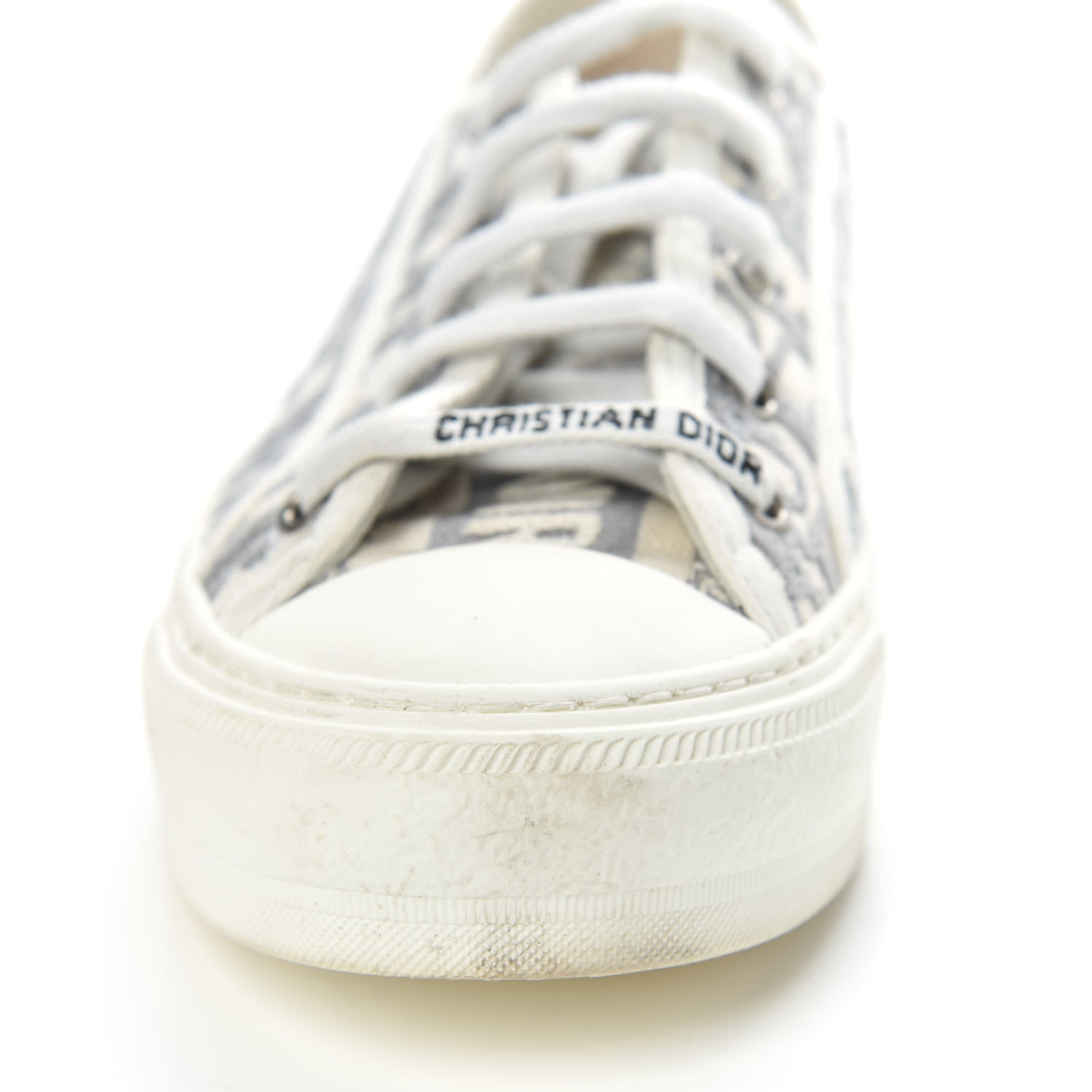 Christian Dior Canvas Oblique Walk'N'Dior Low Top Sneakers 36 Grey Stone 9 of 10