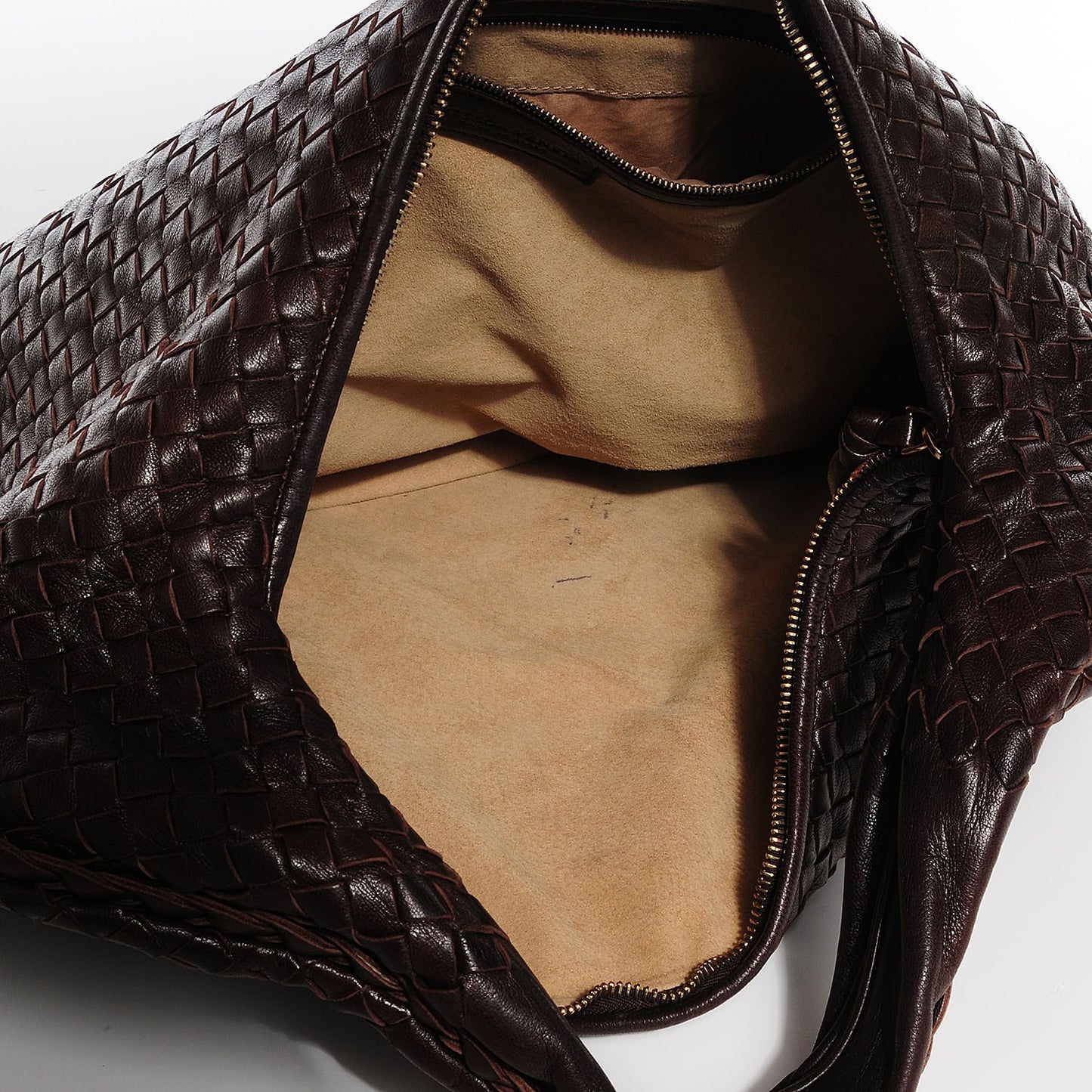 Nappa Intrecciato Large Veneta Hobo Ebano