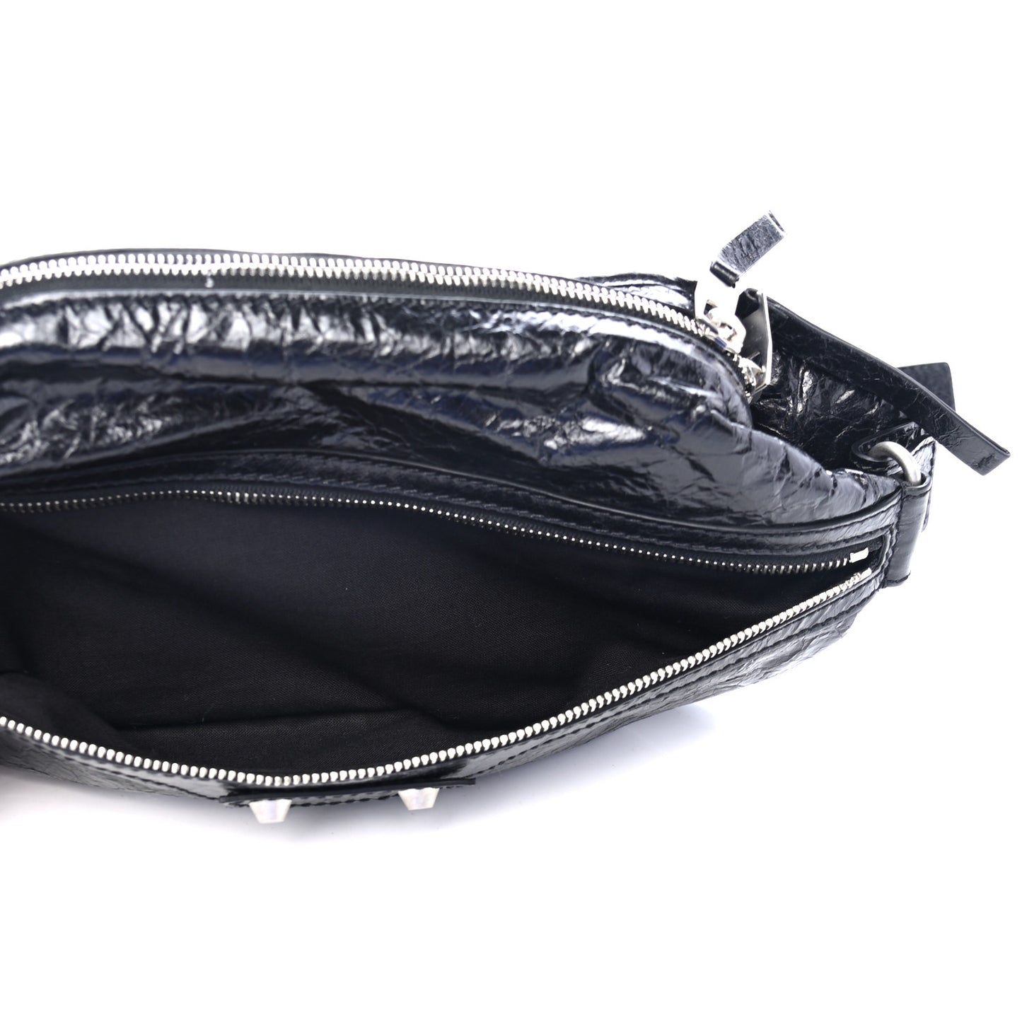 Lambskin Classic Hardware Neo Lift Hip Bag Black