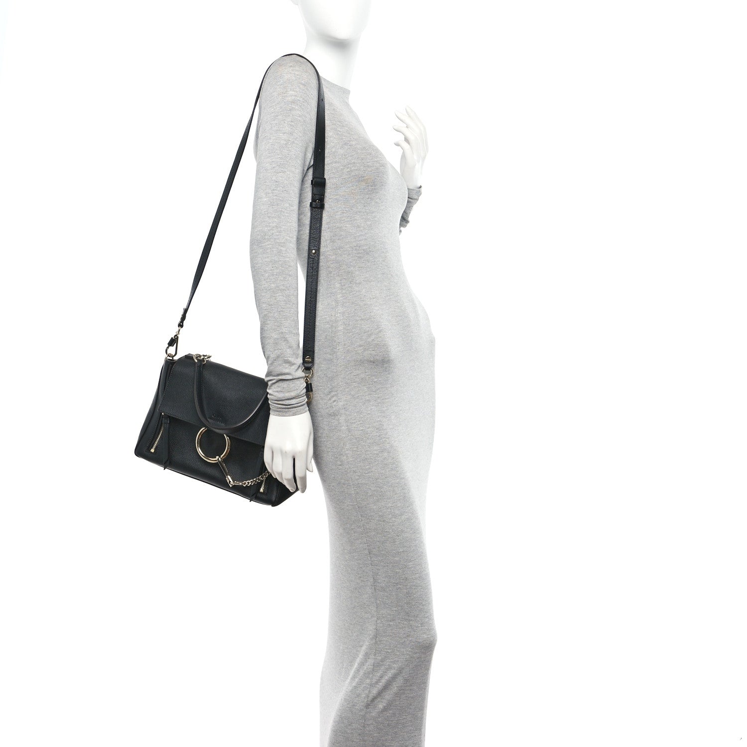 Chloe Calfskin Small Faye Day Shoulder Bag Black 2 of 9