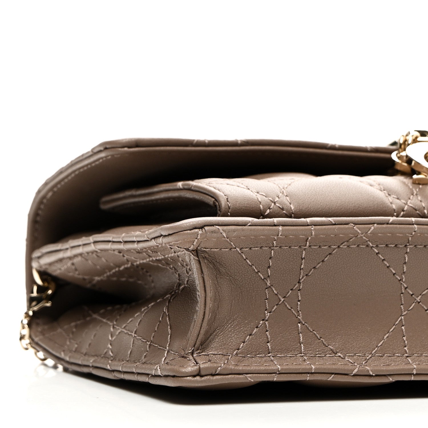 Christian Dior Lambskin Cannage Chain My Dior Daily Chain Pouch Warm Taupe 9 of 10