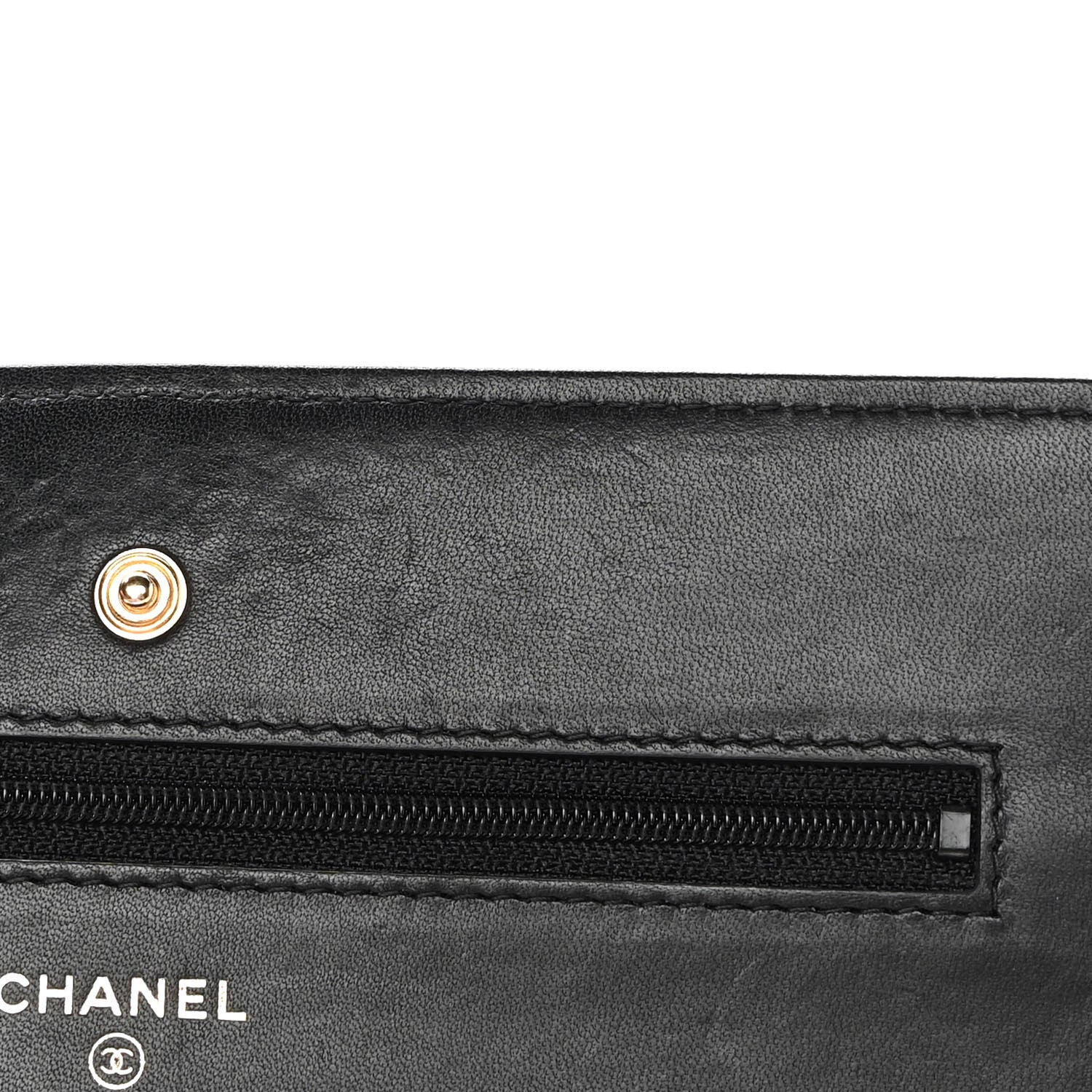 Chanel Lambskin Quilted Wallet On Chain WOC Black 14 of 17