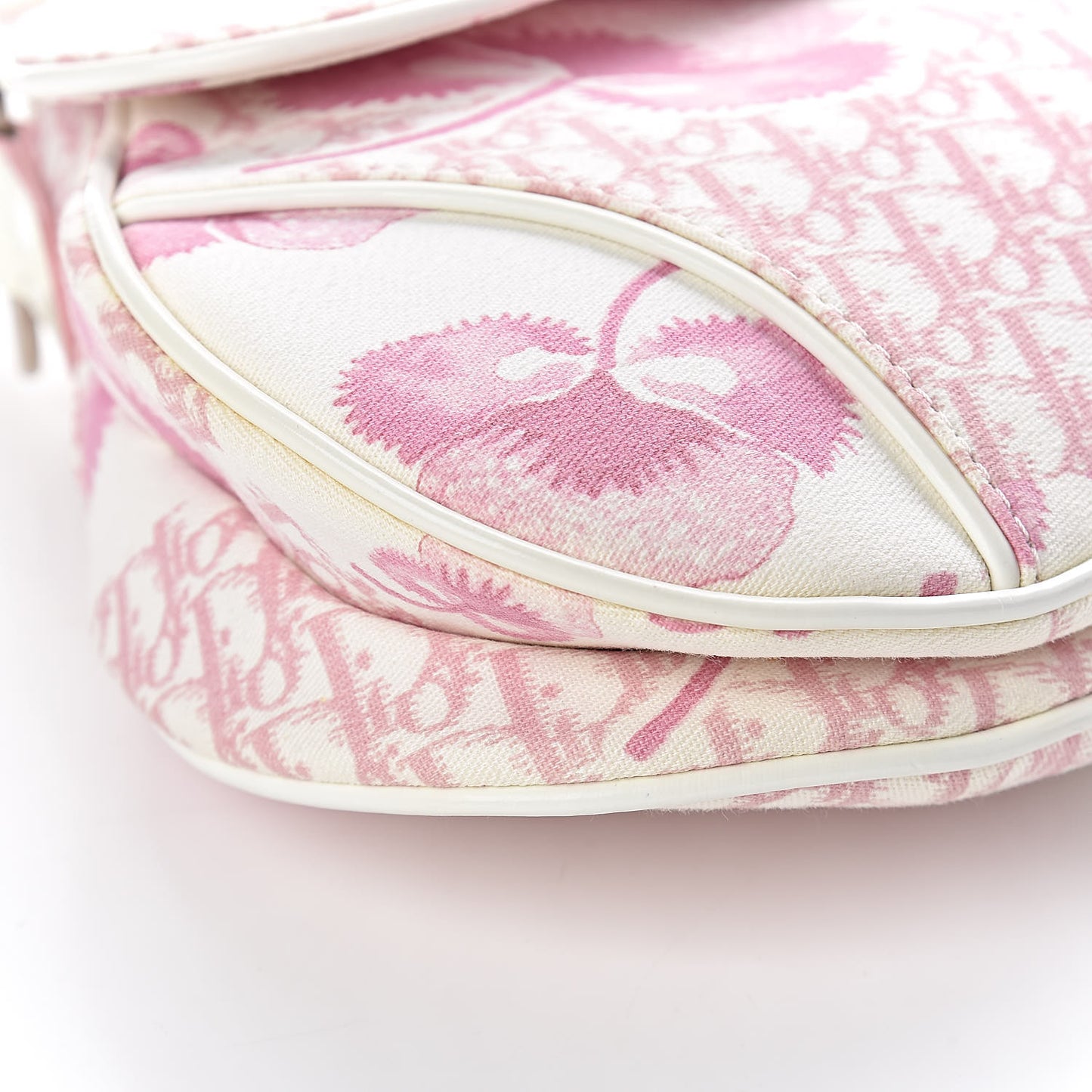 Monogram Floral Saddle Bag Pink