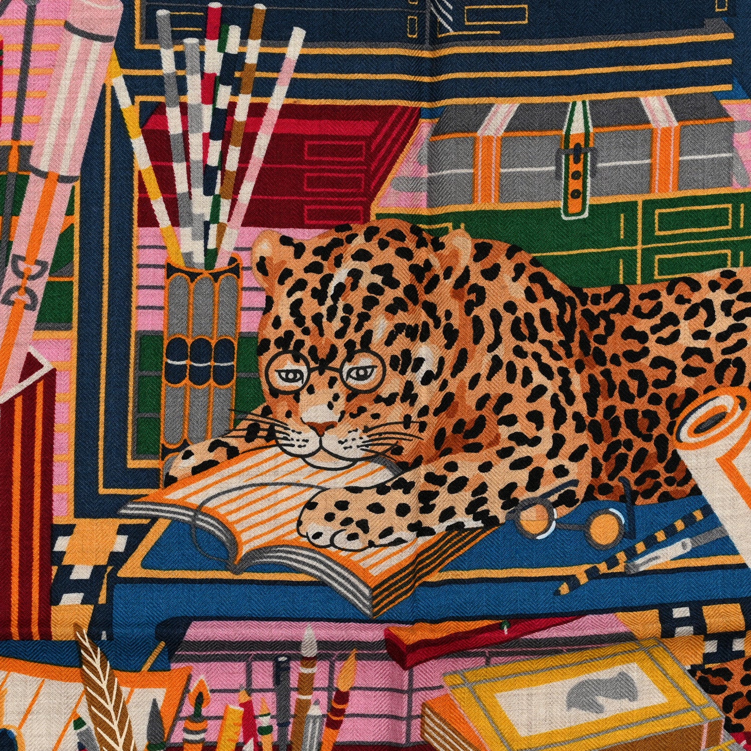 hermes les 12 leopards shawl