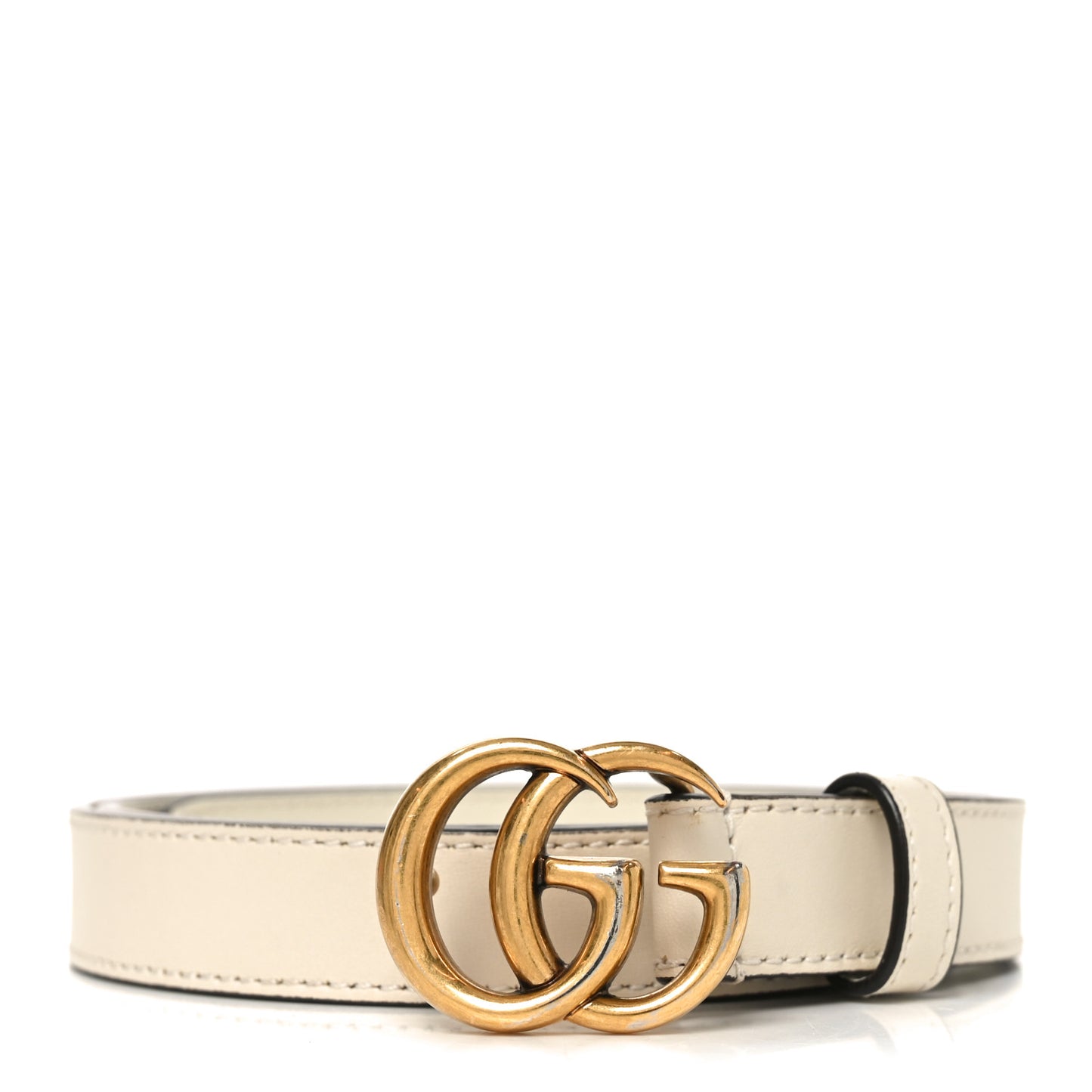 Calfskin Double G 20mm Belt 80 32 Mystic White