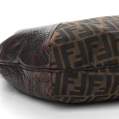 Fendi Zucca Nappa Nuvolata Vitello Tortuga Large Spy Hobo Tobacco Moro 7 of 8