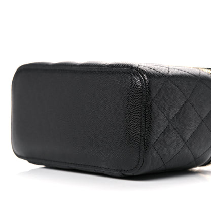 Chanel Caviar Quilted Small Vanity Case With Chain Black 9 of 10