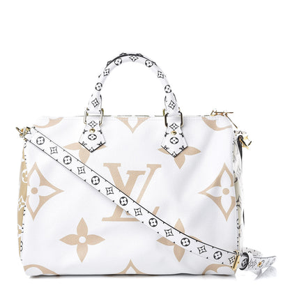 Louis Vuitton Monogram Giant Speedy Bandouliere 30 Kaki Beige 1 of 9