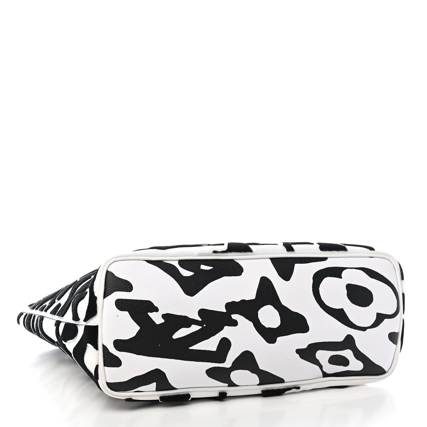 X UF Tufted Monogram Tufted Cabas White Black
