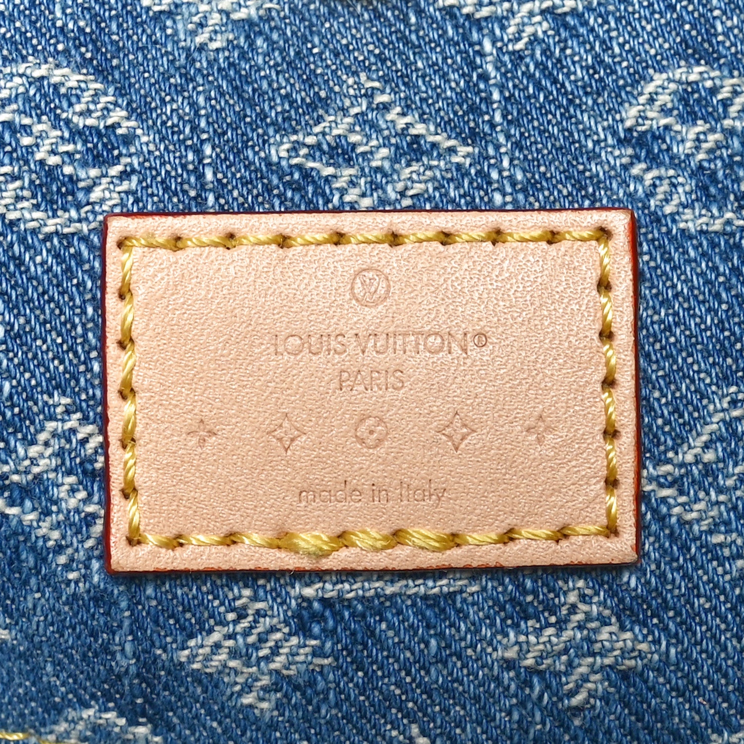 Louis Vuitton Monogram Denim CarryAll MM Blue 7 of 9