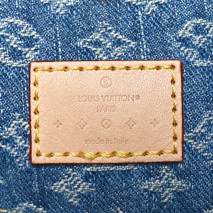 Louis Vuitton Monogram Denim CarryAll MM Blue 7 of 9