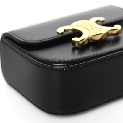Celine Shiny Calfskin Mini Chain Claude Black 7 of 8