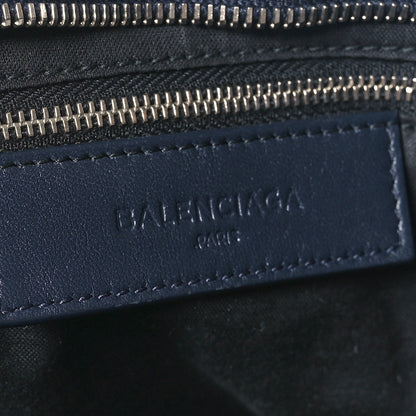 Balenciaga Chevre Silver Metallic Edge Hardware S City Bleu Nuit Dark Sea 7 of 14