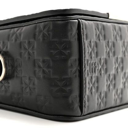 Off-White Embossed Mini Diag Binder Clip Bag Black 9 of 13
