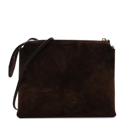 The Row Suede Calfskin Mini Nu Twin Bag Mocha 1 of 11