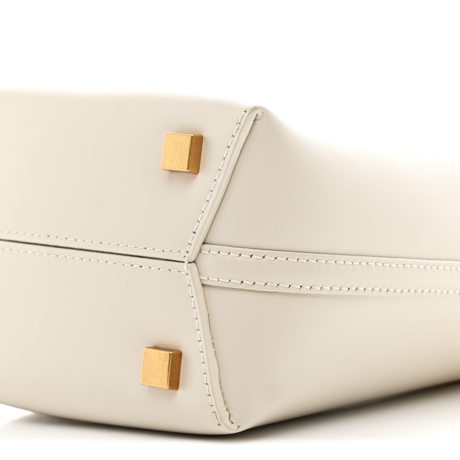 Saint Laurent Shiny Calfskin Le 37 Mini Bucket Bag Blanc Vintage 10 of 10
