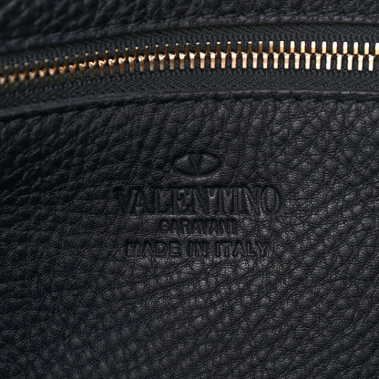 Valentino Garavani Pebbled Calfskin Small Rockstud Flip-Lock Messenger Bag Black 5 of 6