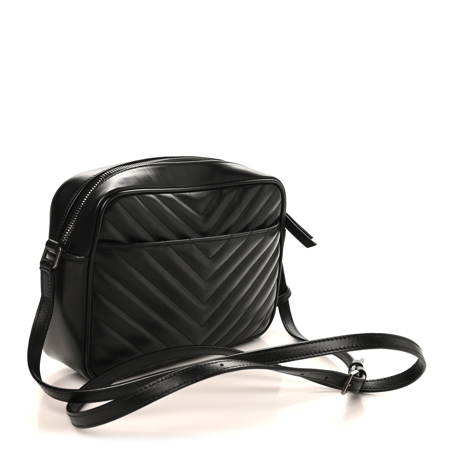 Saint Laurent Calfskin Matelasse Monogram Lou Camera Bag Black 3 of 10