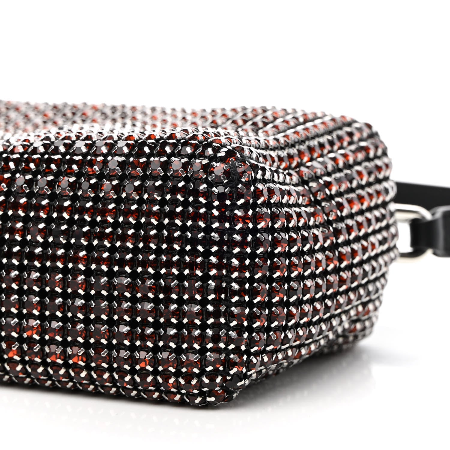 Alexander Wang Mesh Crystal Rhinestone Mini Heiress Pouch Cola 8 of 8