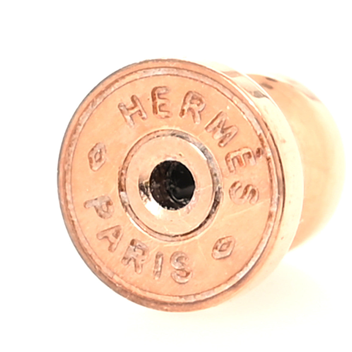 Hermes Rose Gold Lacquered Mini Pop H Earrings Marron Glace 4 of 5