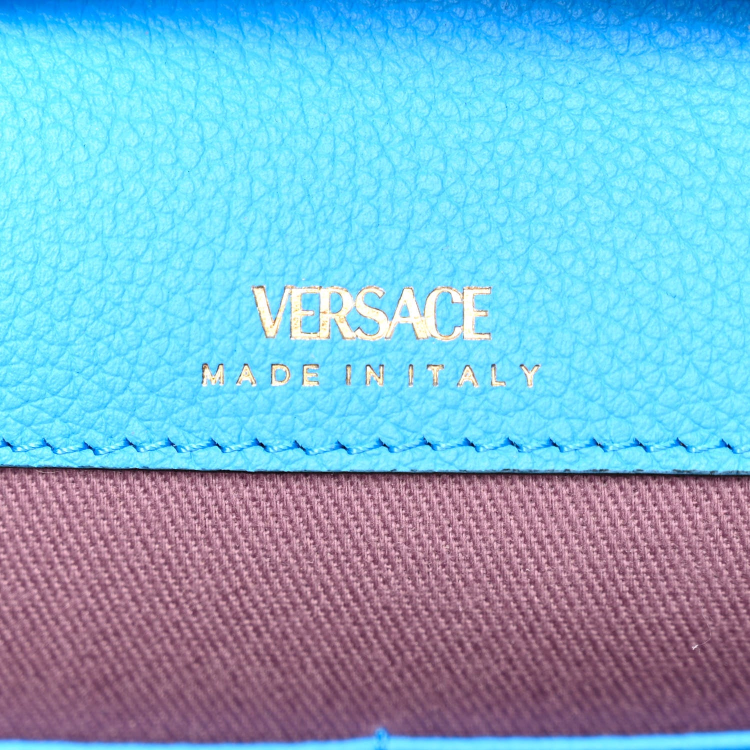 Versace Grained Calfskin La Medusa Crossbody Bag DV Blue 6 of 9