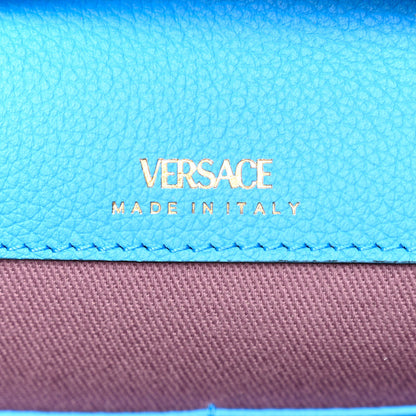 Versace Grained Calfskin La Medusa Crossbody Bag DV Blue 6 of 9