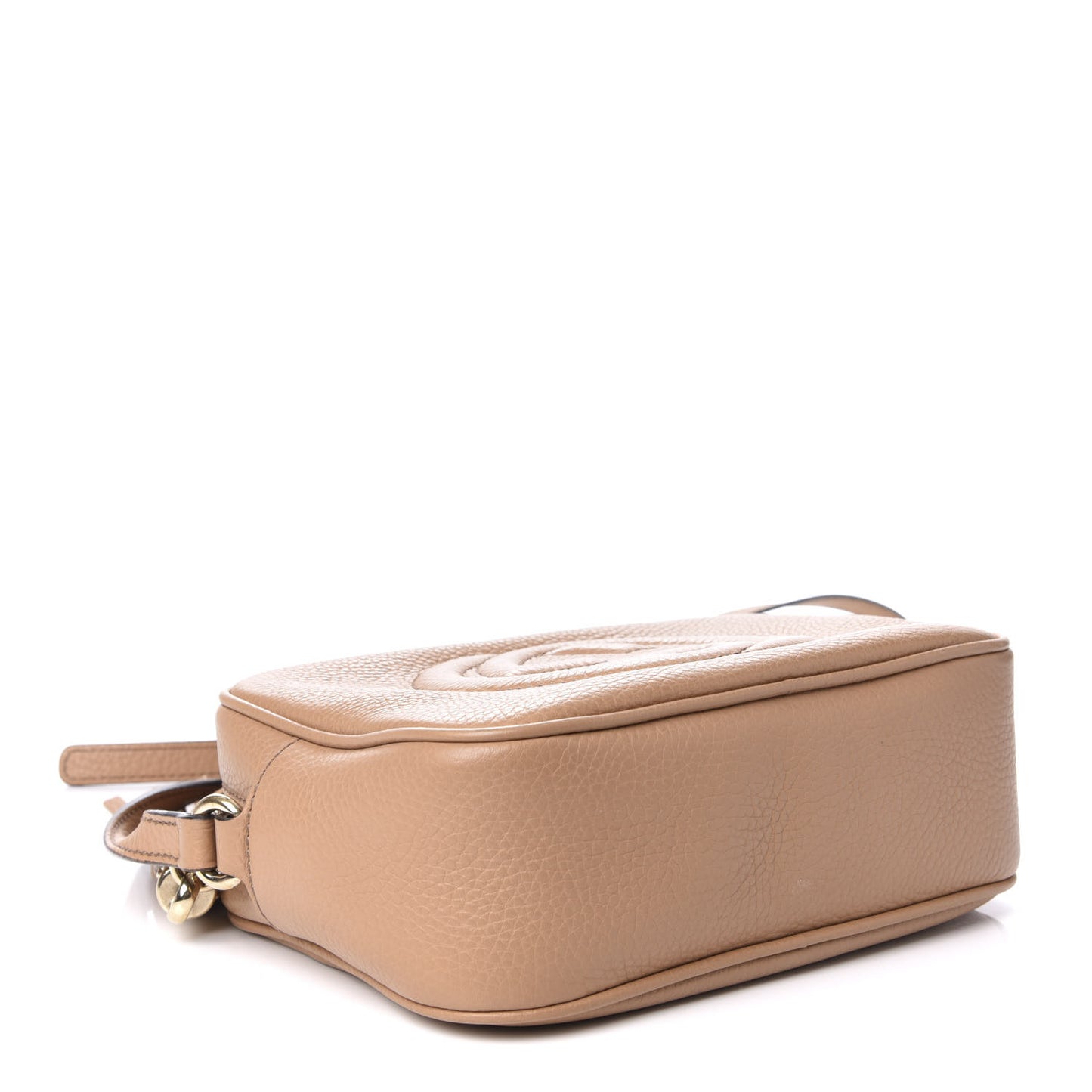 Pebbled Calfskin Small Soho Disco Bag Rose Beige