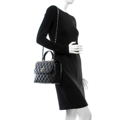 Chanel Lambskin Quilted Medium Trendy CC Flap Dual Handle Bag Black 2 of 8