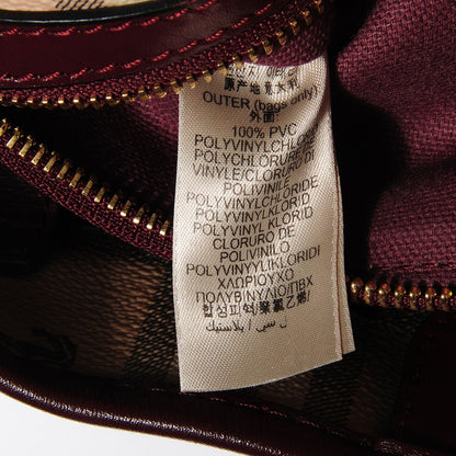 Burberry Haymarket Check Small Canterbury Tote Burgundy 8 of 11