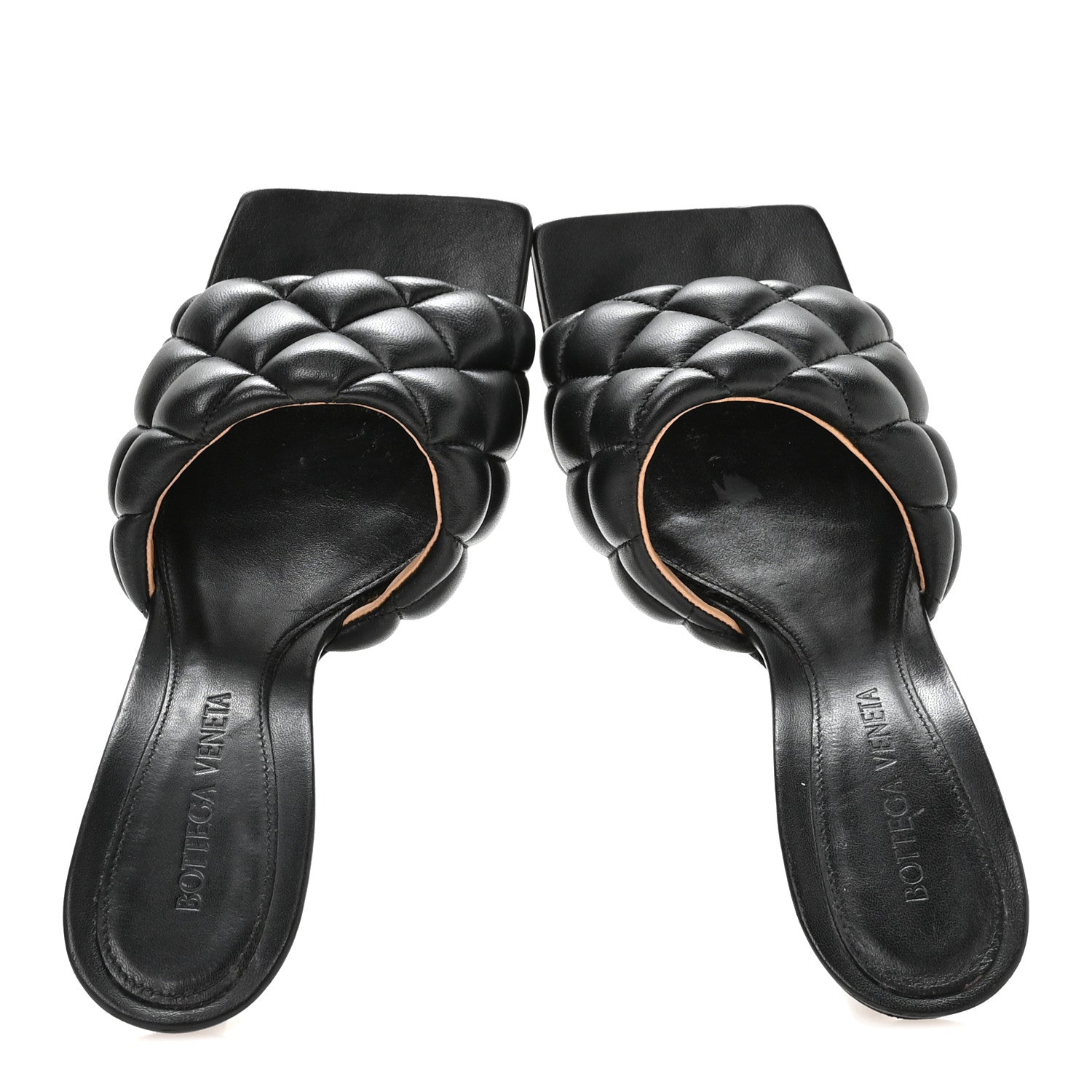 Bottega Veneta Nappa Matelasse Padded Mule Sandals 36 Black 2 of 7