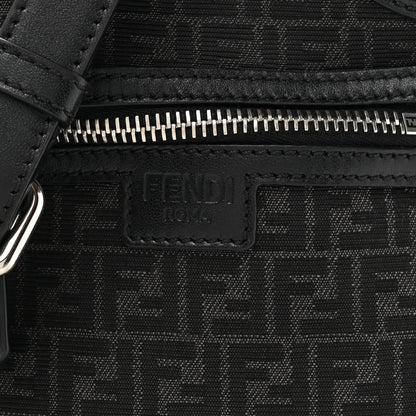 Fendi Recycled Fabric Jacquard Vitello Astro Micro FF Mini Trolley Bag Asfalto Black 8 of 11