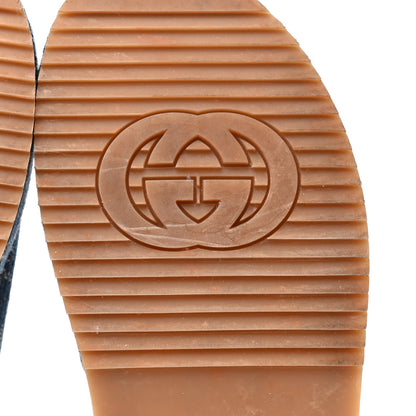 Gucci New Denim GG Monogram Angelina Platform 55mm Slide Sandals 41 Blue Tea 9 of 9