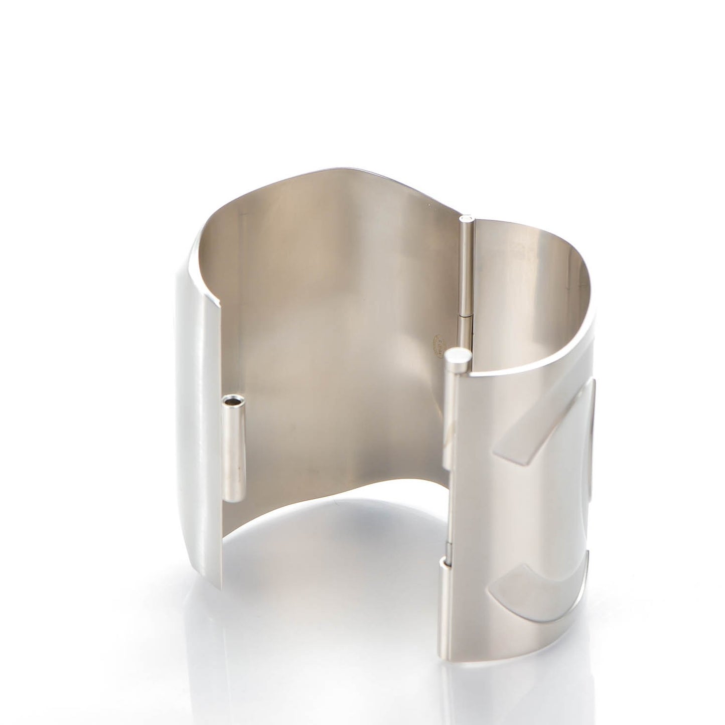 Metal Wide CC Mirror Cuff Silver