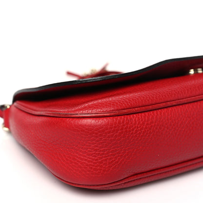 Gucci Pebbled Calfskin Medium Soho Flap Crossbody Vibrant Red 9 of 16