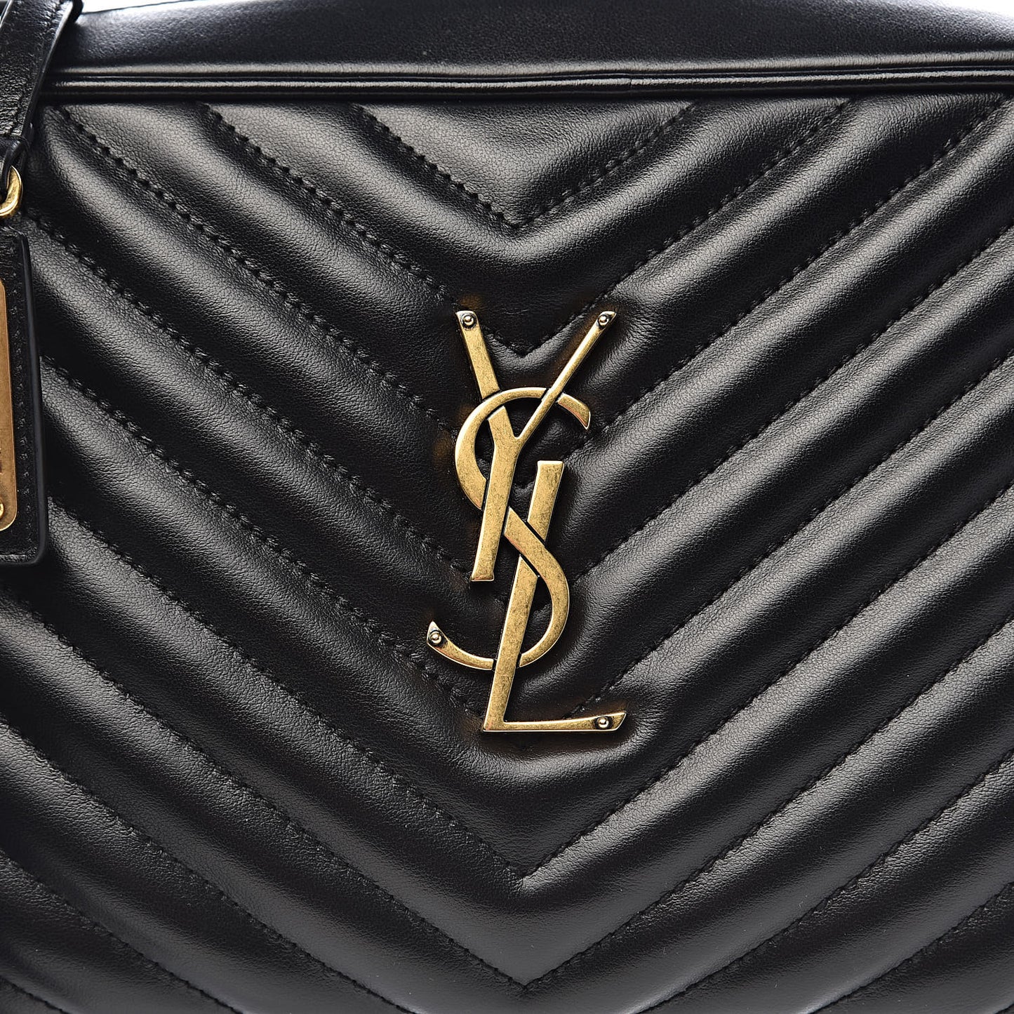 Calfskin Matelasse Monogram Lou Camera Bag Black