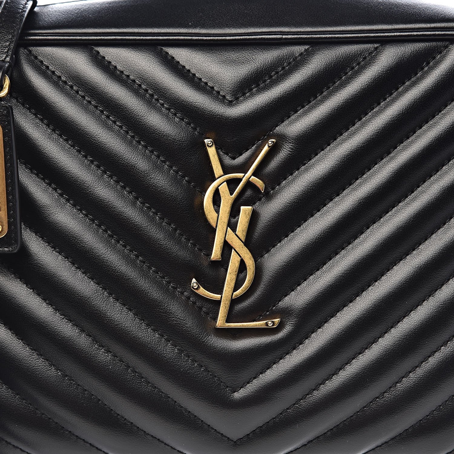 Saint Laurent Calfskin Matelasse Monogram Lou Camera Bag Black 9 of 9