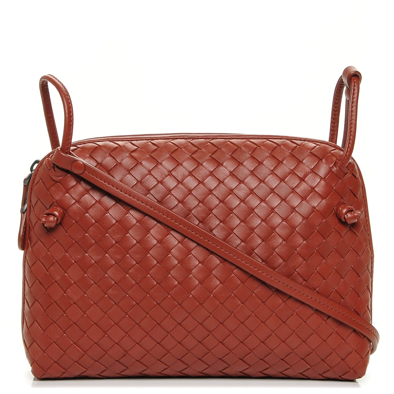 Bottega Veneta Nappa Intrecciato Pillow Crossbody Messenger Brique 1 of 8