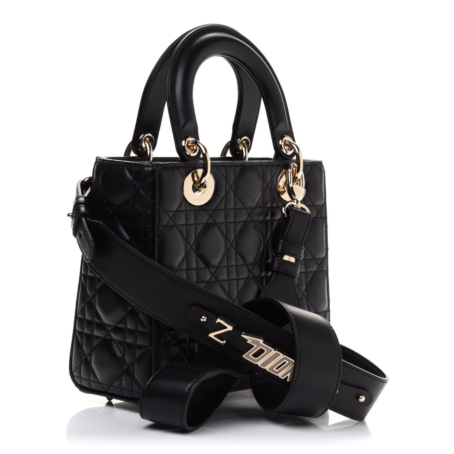 Christian Dior Lambskin Cannage Small My ABCDior Lady Dior Black 2 of 11