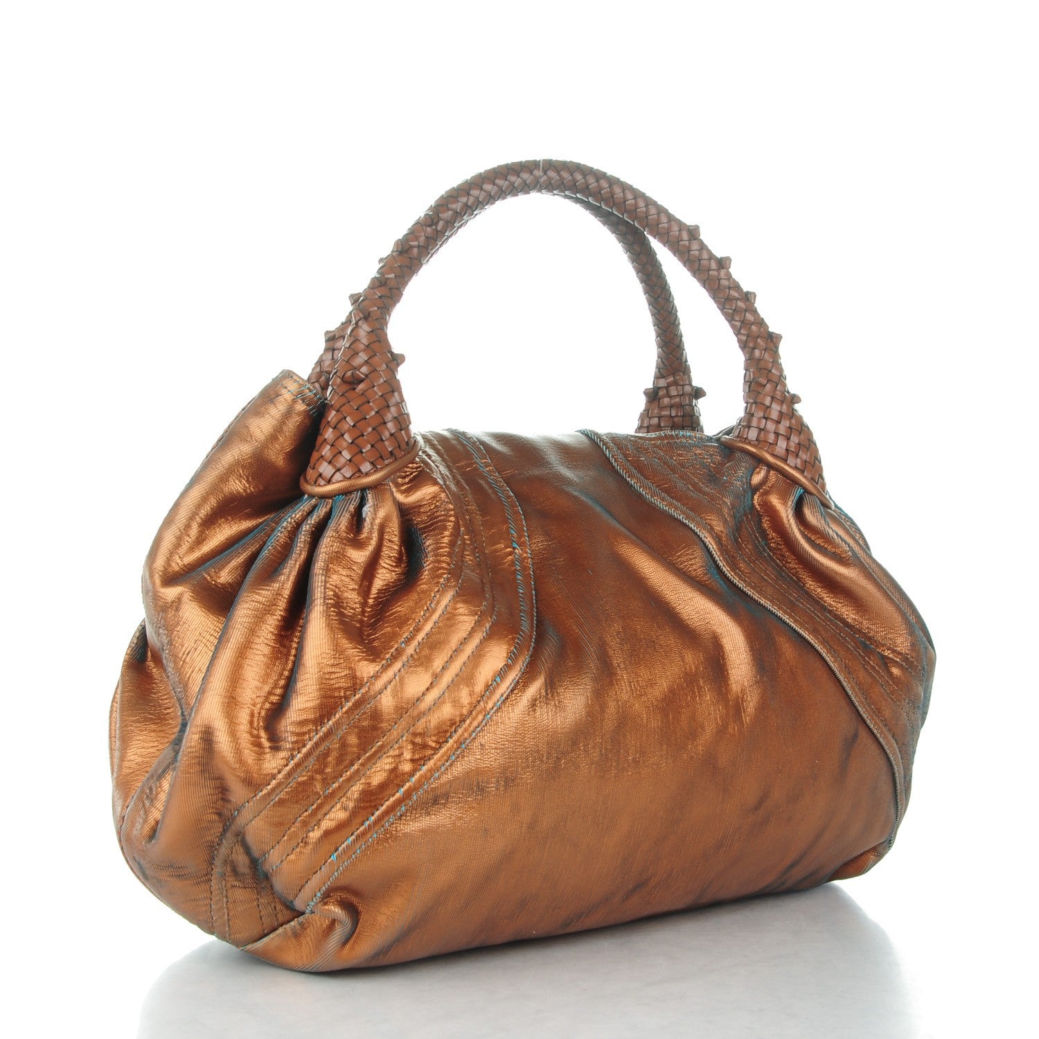 Fendi Nappa Fortuny Hologram Spy Tobacco Oro Ambrato 3 of 7