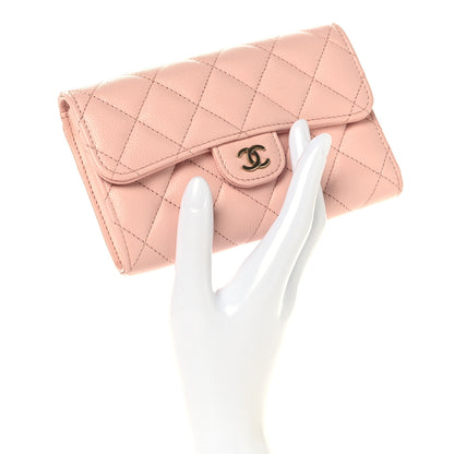 Chanel Caviar Quilted Medium Flap Wallet Light Pink 2 of 10