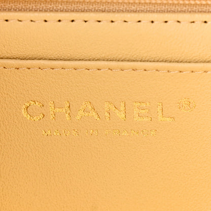 Chanel Lambskin Quilted Mini Top Handle Rectangular Flap Yellow 6 of 10