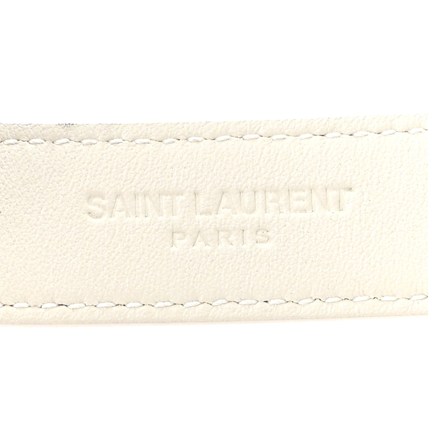 Calfskin Crocodile Embossed Maillon 20mm Cintura Belt 90 36 Crema Soft