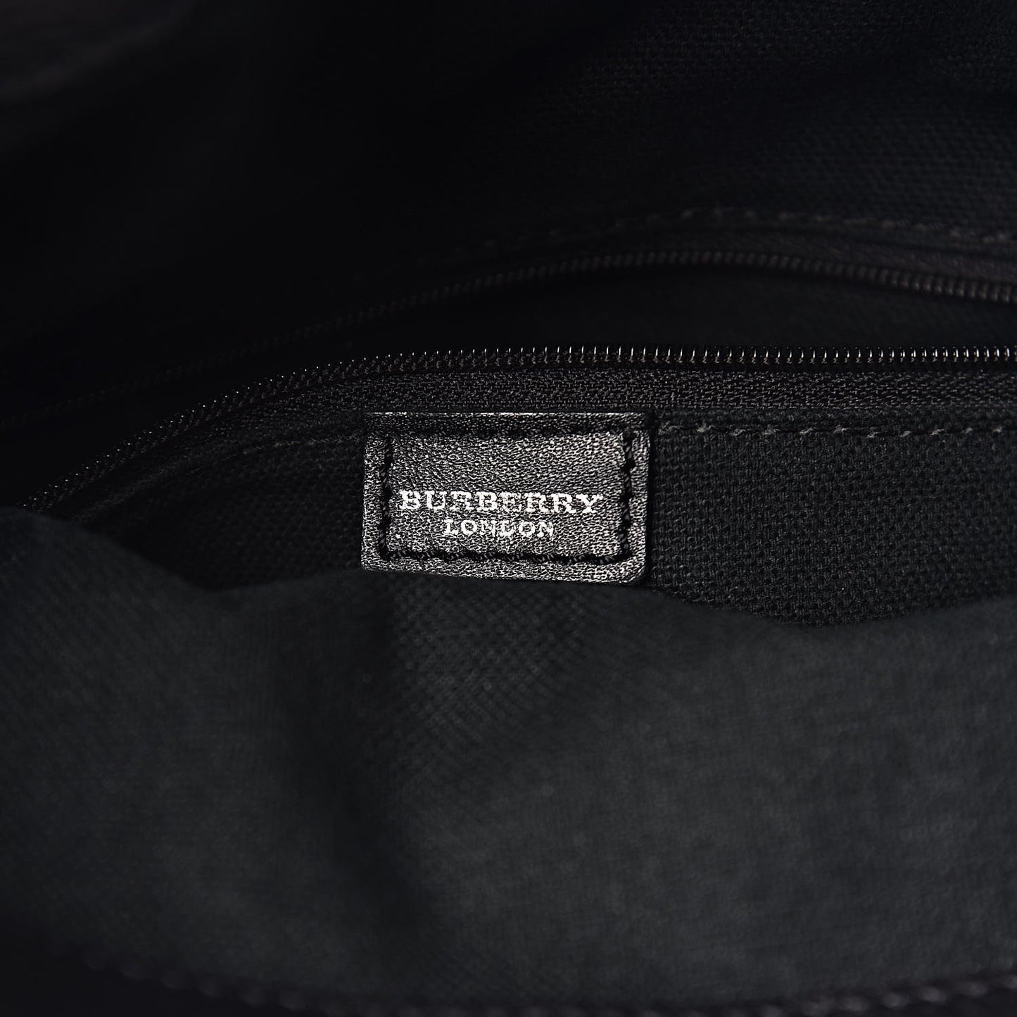 Grainy Calfskin House Check Horn Toggle Shoulder Bag Black