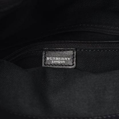 Burberry Grainy Calfskin House Check Horn Toggle Shoulder Bag Black 6 of 12
