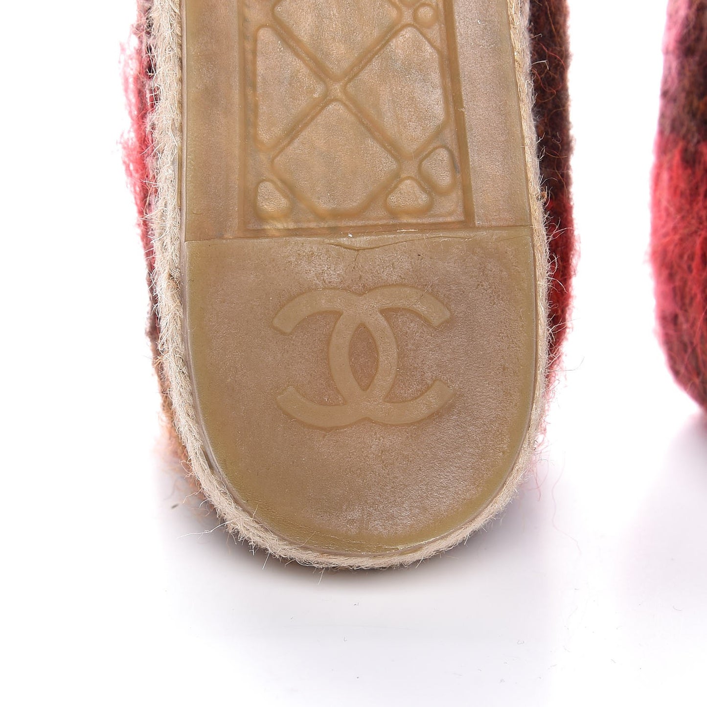 Tweed CC Espadrilles 38 Brown Pink