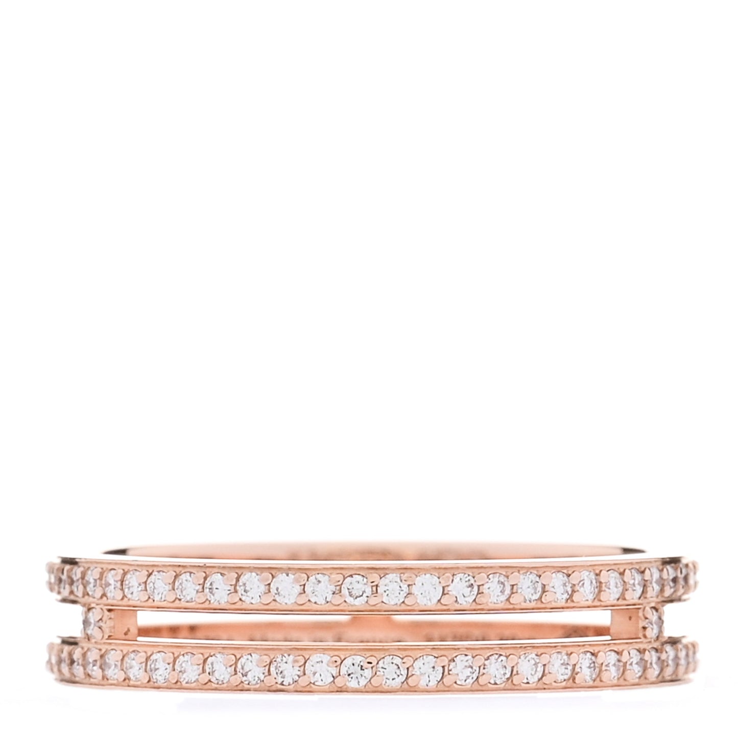 18K Rose Gold Diamond Ariane Wedding Band Ring 51 5.75