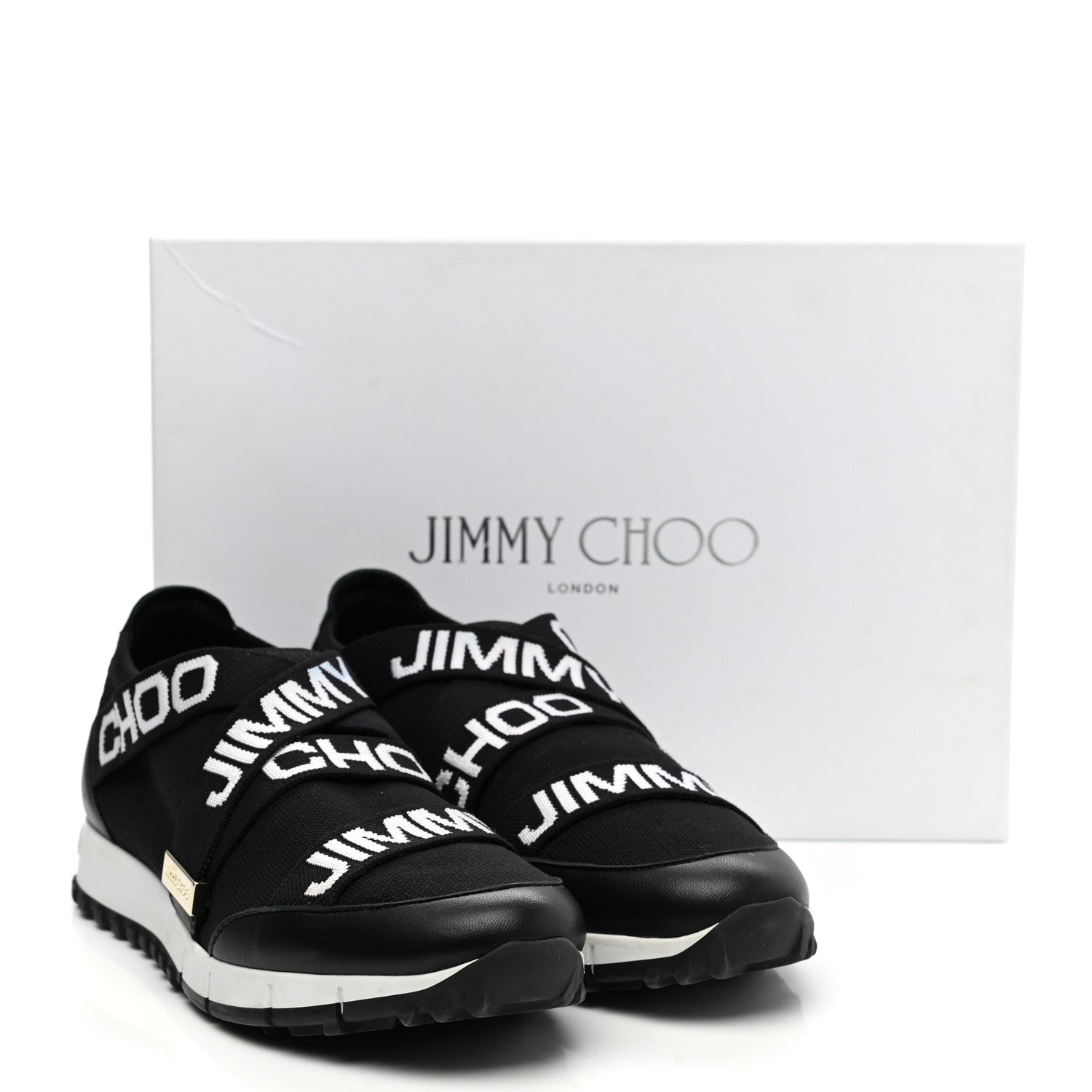 Jimmy Choo Nappa Knit Toronto Slip-On Sneakers 37 Black 9 of 9
