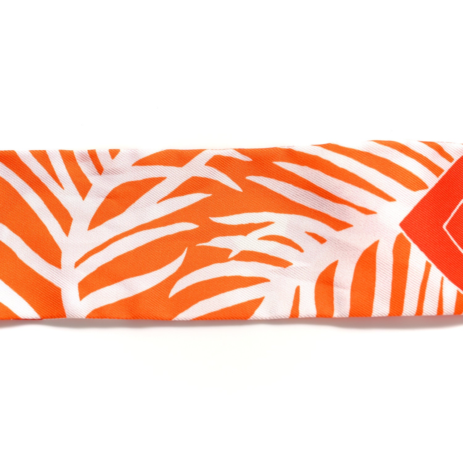 Hermes Silk La Danse Des Amazones Twilly Orange Corail White 6 of 6